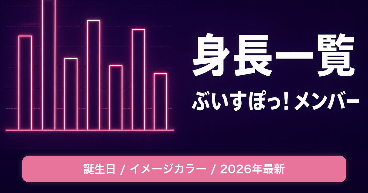 【2026最新】ぶいすぽっ！メンバーの身長一覧｜誕生日・イメージカラーつき
